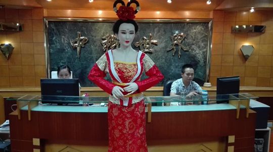 中科世界發(fā)布武媚娘服務(wù)機器人