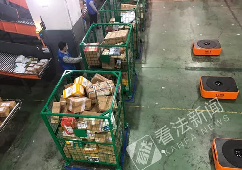 北京郵區中心局上線分揀機器人