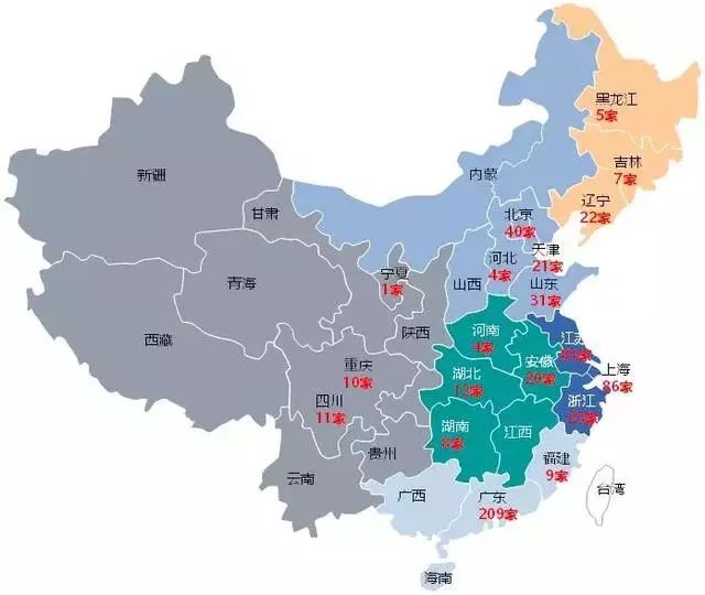 工業(yè)機器人系統(tǒng)集成商全國分布圖