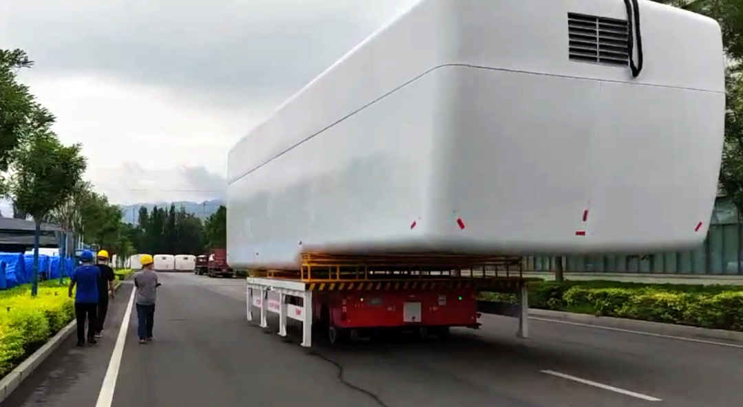 國自50T+200T風(fēng)電行業(yè)超級室外重載AGV解決方案